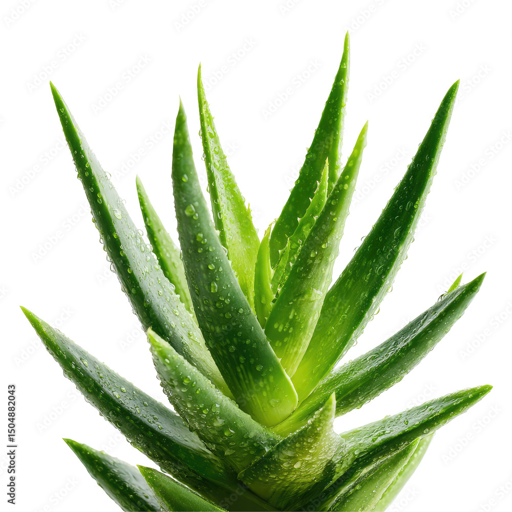 Close-Up of an Aloe Vera Plant in a Flowerpot on Transparent Background Close-Up of an Aloe Vera Plant in a Flowerpot on Transparent Background