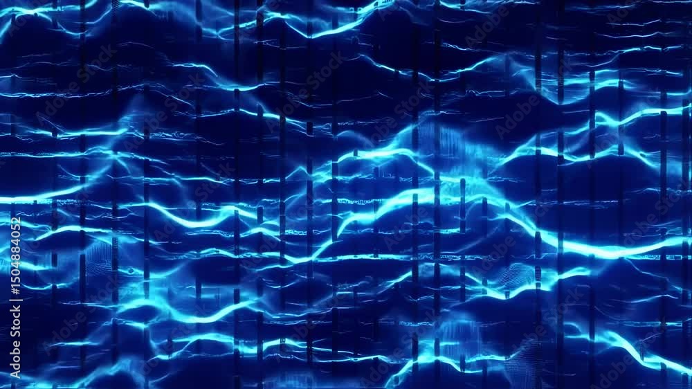 Abstract blue wave background with vertical lines creates a modern look Abstract blue wave background with vertical lines creates a modern look