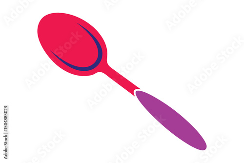 kitchen spoon cutlery utensil silverware food silhouette vector illustration