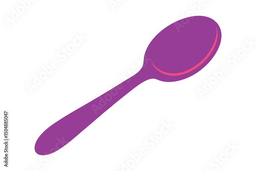kitchen spoon cutlery utensil silverware food silhouette vector illustration