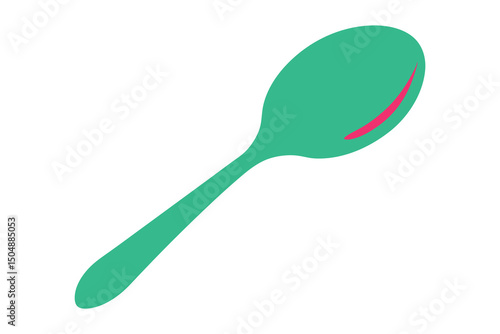 kitchen spoon cutlery utensil silverware food silhouette vector illustration