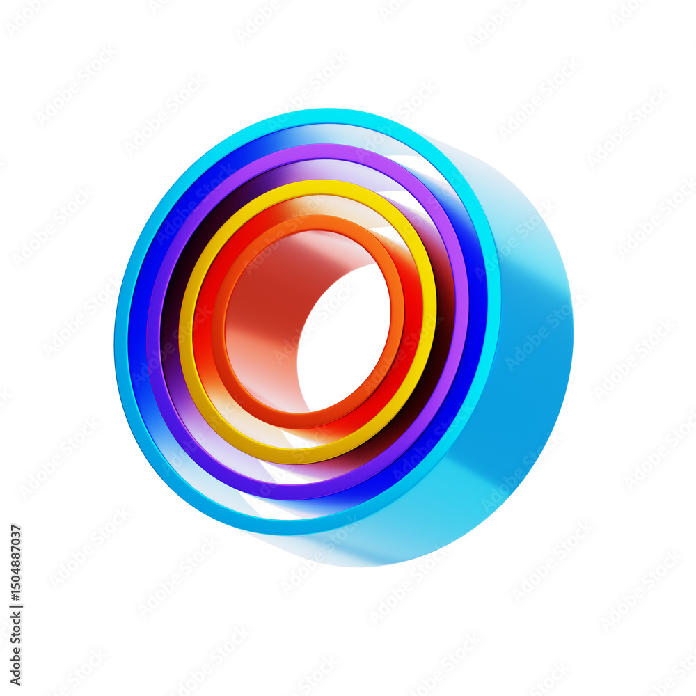O Letter 3D Shape Parallel lines Text O Letter 3D Shape Parallel lines Text