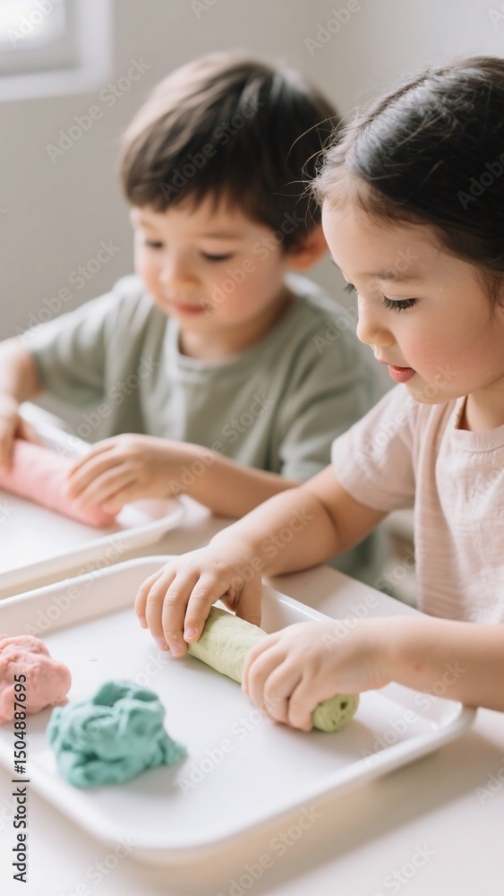 Children Playing with Clay Children Playing with Clay