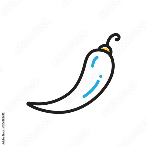 Multi color icon for chili