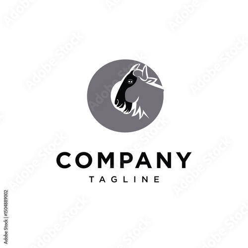 Letter O Wildebeest Logo Icon Vector