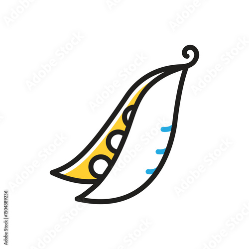 Multi color icon for pea