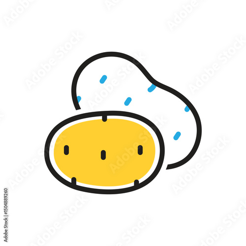 Multi color icon for potato