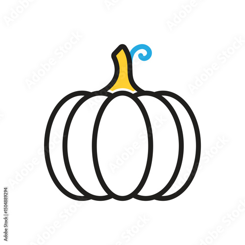 Multi color icon for pumpkin