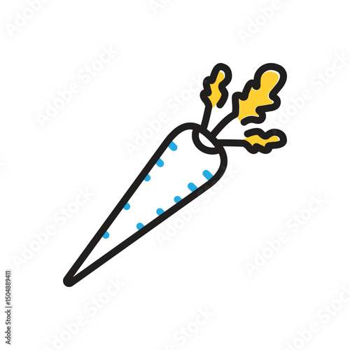 Multi color icon for radish