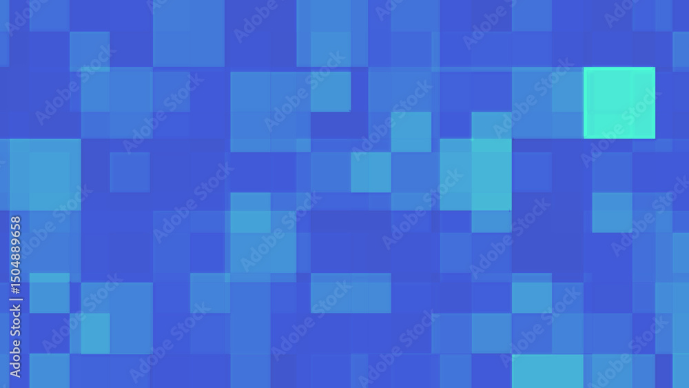 Abstract Blue Pixelated Mosaic: A Digital Art Piece Abstract Blue Pixelated Mosaic: A Digital Art Piece