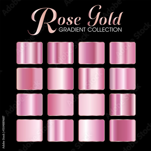 Rose gold gradient collection set