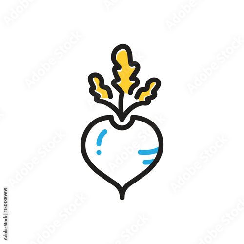 Multi color icon for turnip
