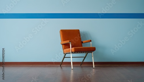 Modern bright interiors room 3D rendering illustration
4