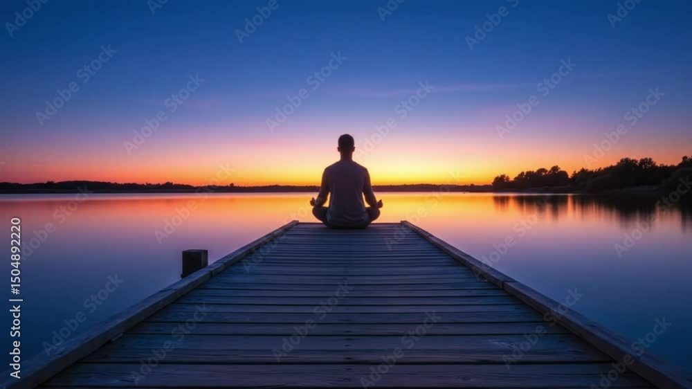 Serene Meditation Pier at Twilight Serene Meditation Pier at Twilight