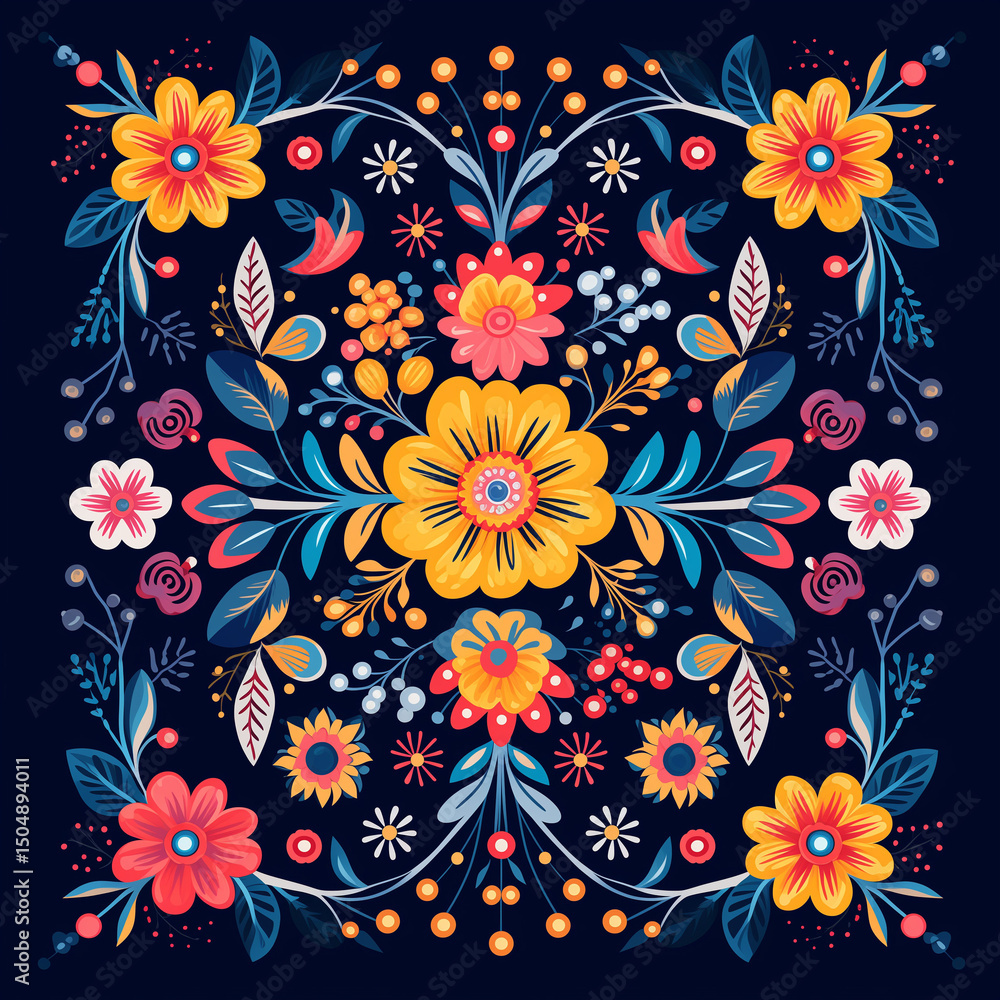 Fototapeta premium mandala floral pattern