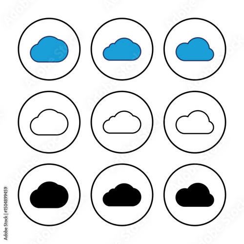 cloud icon vector. cloud vector icon