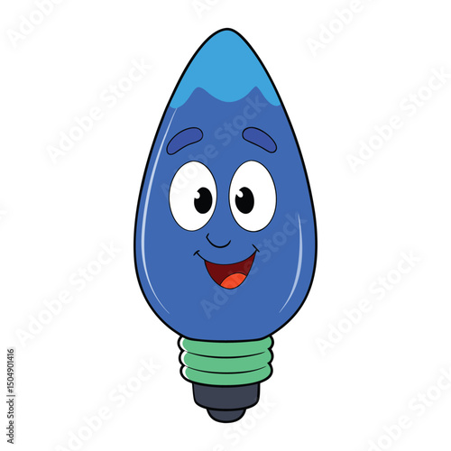 A vibrant blue Christmas tree light bulb that adds a cool, festive glow to your holiday décor, perfect for creating a magical winter wonderland atmosphere.