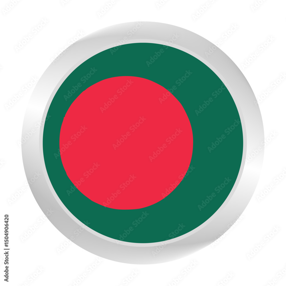 Flag of Bangladesh. Circle flag icon logo. Round flag. Flag icon. Standard color. Digital illustration. Vector illustration. Flag of Bangladesh. Circle flag icon logo. Round flag. Flag icon. Standard color. Digital illustration. Vector illustration.