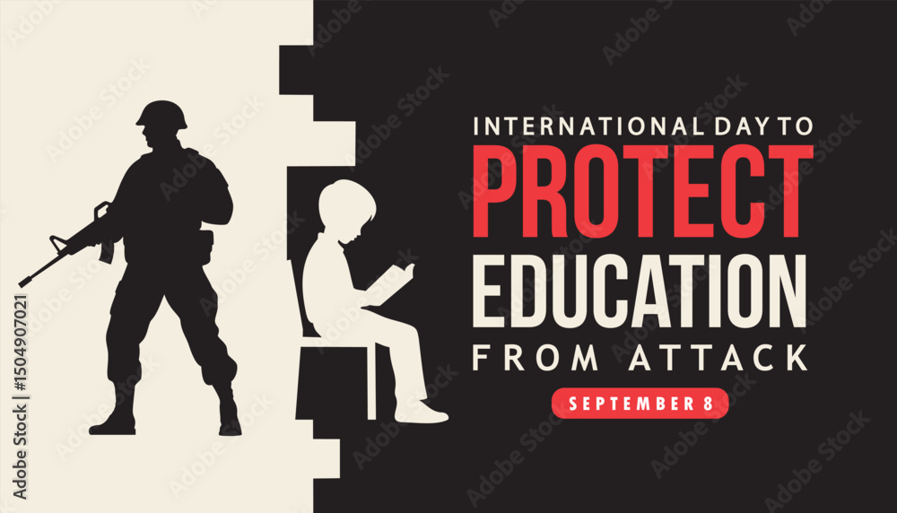 Obraz premium international day to protect education from attack vector concept design