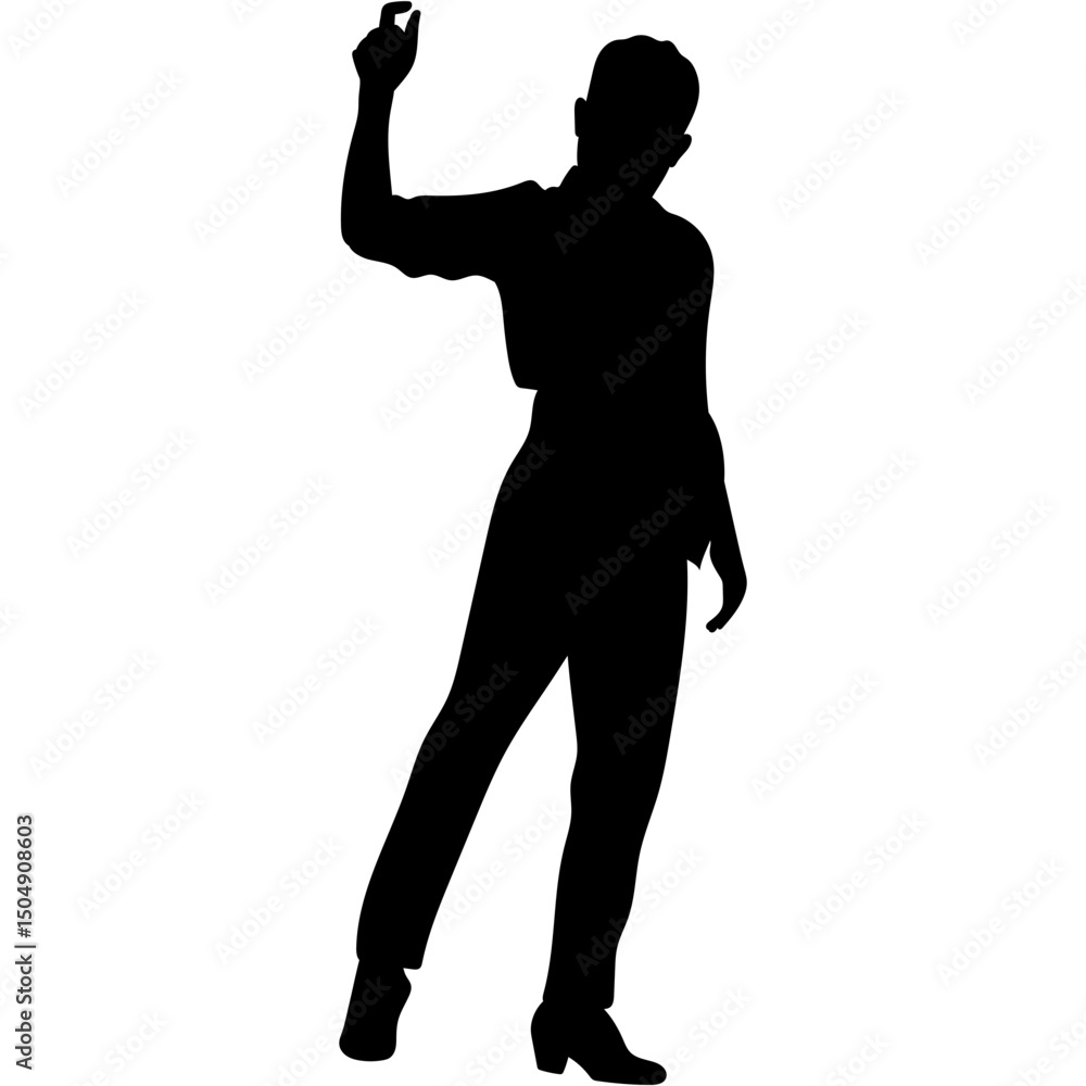 Male Theatrical Performance Silhouette Male Theatrical Performance Silhouette