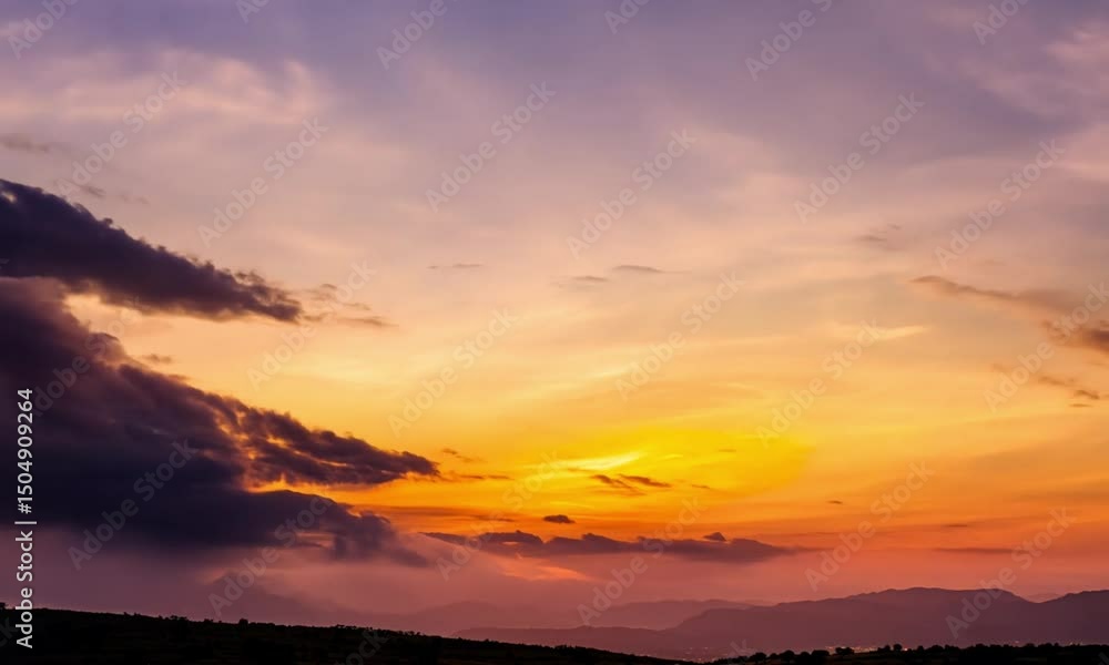 sunset in the mountains. sunset in the mountains.