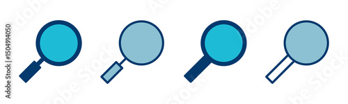 Search icon vector isolated on white background. Glass vector icon. search magnifying glass icon. Find