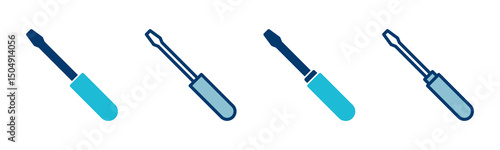 Screwdriver icon vector isolated on white background. Screwdriver vector icon
