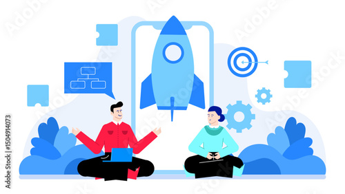 Business People Analyzing Customer Feedback