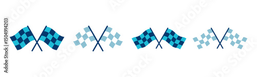 Race flag icon vector isolated on white background. Competition sport flag line vector icon. Racing flag. Start finish flag. Checkered. Start