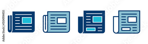Newspaper icon vector isolated on white background. news paper icon vector