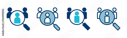 Hiring icon vector isolated on white background. Human resources concept. Recruitment. Search job vacancy icon. Hire. Find people icon