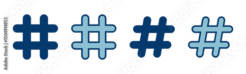 Hashtag icon vector isolated on white background. hashtag vector icon