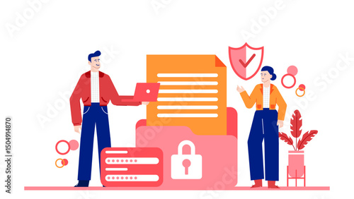 Cybersecurity awareness for corporate employees. Suitable for business presentations, cybersecurity articles, teamwork visuals, technology blogs.