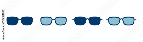 Glasses icon vector isolated on white background. Stylish Eyeglasses. Glasses vector. Optical concept