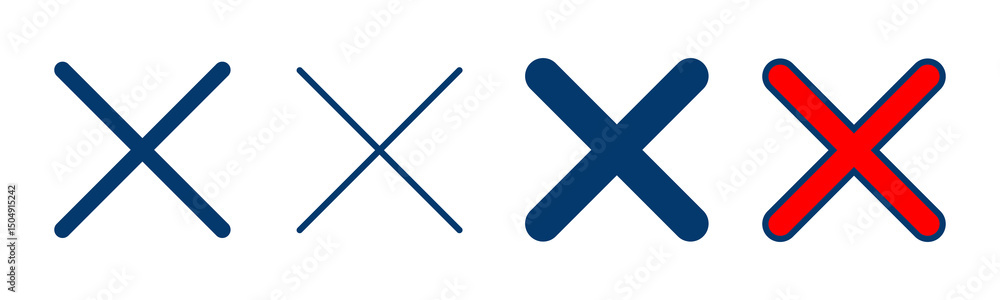 Close icon vector isolated on white background. Delete icon. remove, cancel, exit symbol Close icon vector isolated on white background. Delete icon. remove, cancel, exit symbol