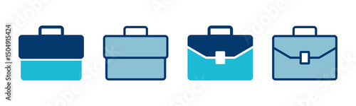 Briefcase icon vector isolated on white background. Briefcase vector icon