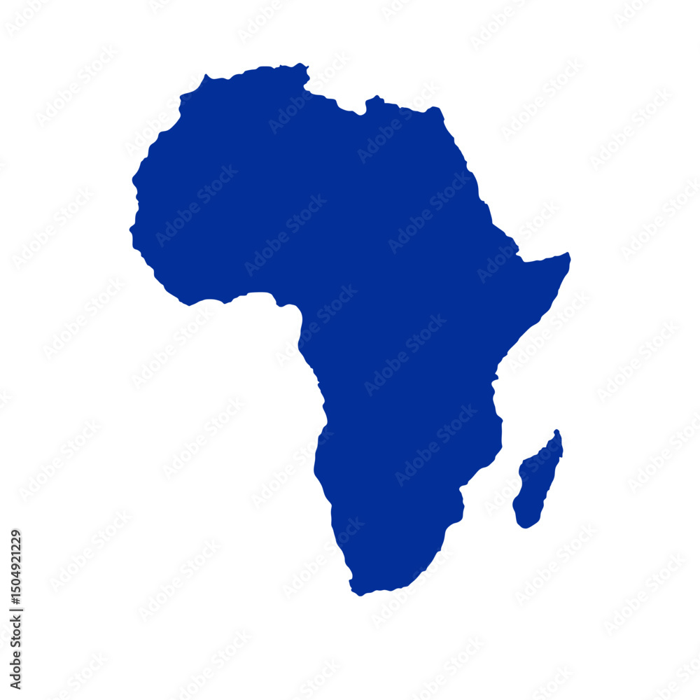 Fototapeta premium vector map of africa continent isolated on transparent background
