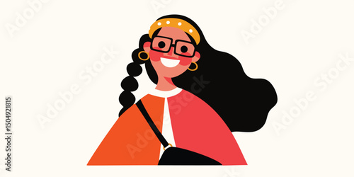 A stylish woman, her radian...