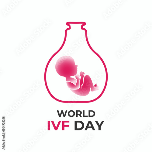 World IVF Day. Celebrate World IVF Day on July 25. Celebrating the Miracle of Life and the Science of Hope and in vitro fertilization in helping millions achieve parenthood. Banner social media design