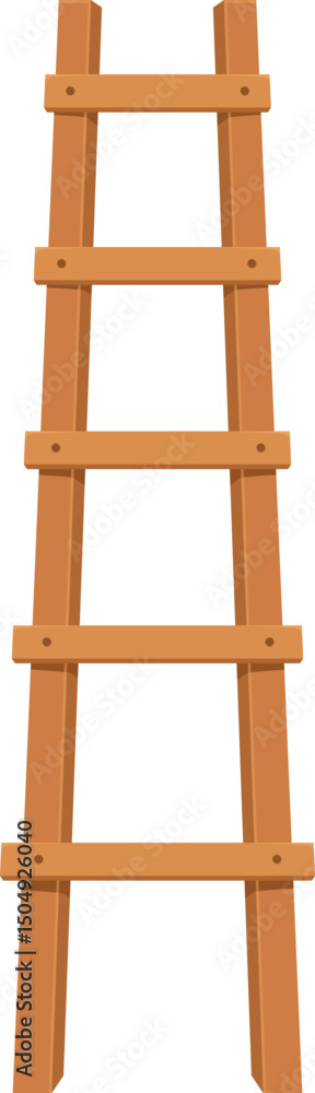 Fototapeta premium Wooden Ladder Illustration