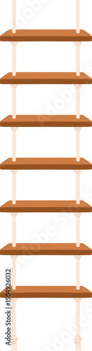 Wooden Hanging Shelf Ladder