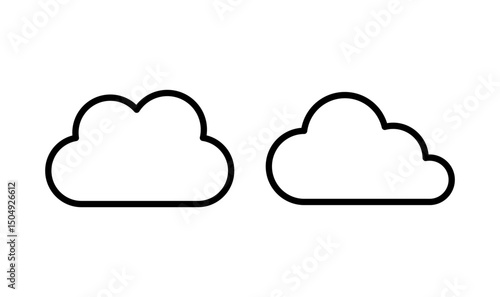 Cloud icon logo design. cloud sign and symbol