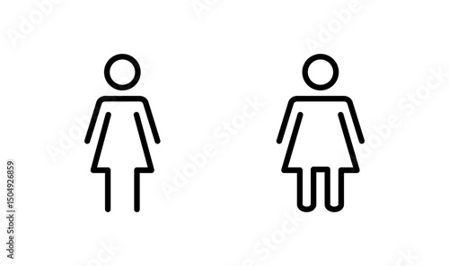 Female icon logo design. woman sign and symbol