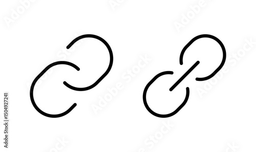 Link icon logo design. Hyperlink chain sign and symbol