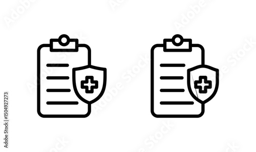 Medical insurance icon logo design. health insurance sign and symbol