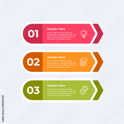 Numbered list with three steps.