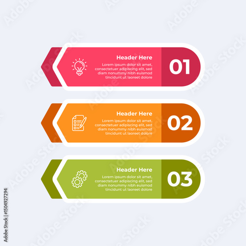 Numbered list with three steps.
