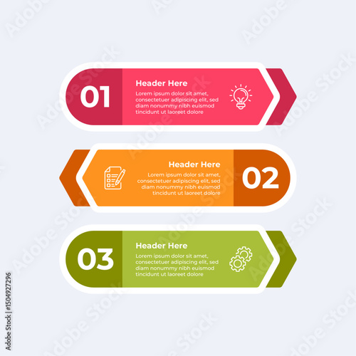 Numbered list with three steps.