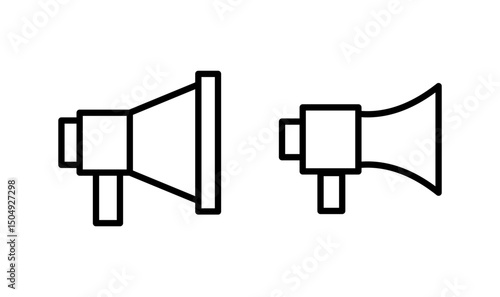Megaphone icon logo design. Loudspeaker sign and symbol