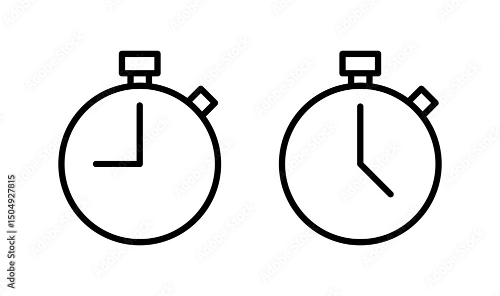 Stopwatch icon logo design. Timer sign and symbol. Countdown icon. Period of time Stopwatch icon logo design. Timer sign and symbol. Countdown icon. Period of time